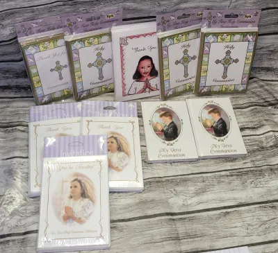 Lot of New First Communion Items, TY Cards, Invites