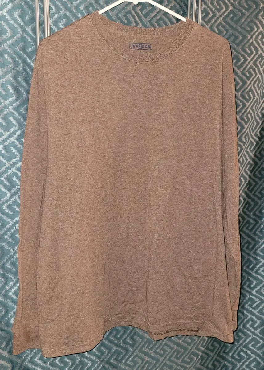 Men's Jerzees Long Sleeve Shirt, Size Large