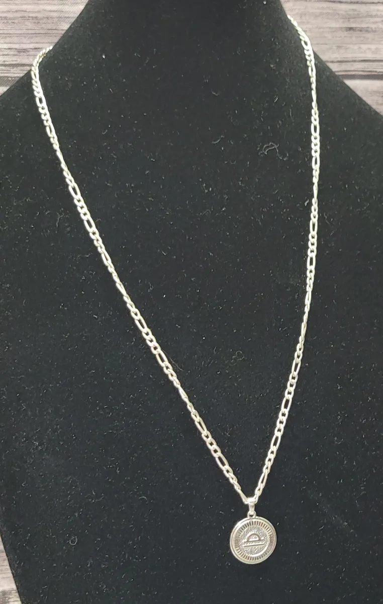 Sterling Silver Zodiac Necklace, Libra