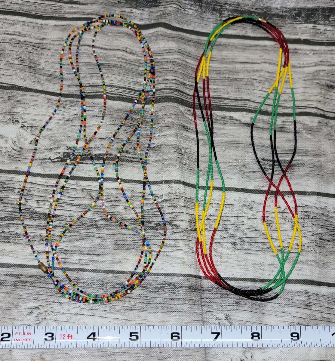 Lot of 2 Very Long Beaded Necklaces