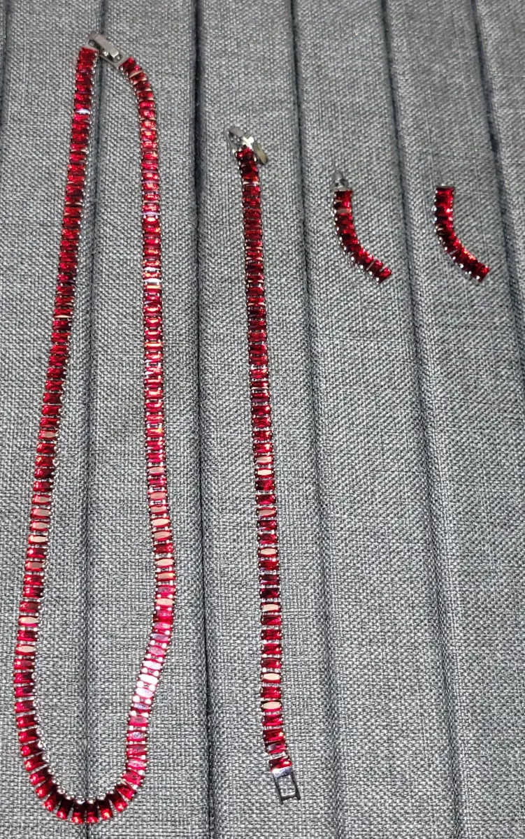 Necklace, Bracelet, and Earrings Set