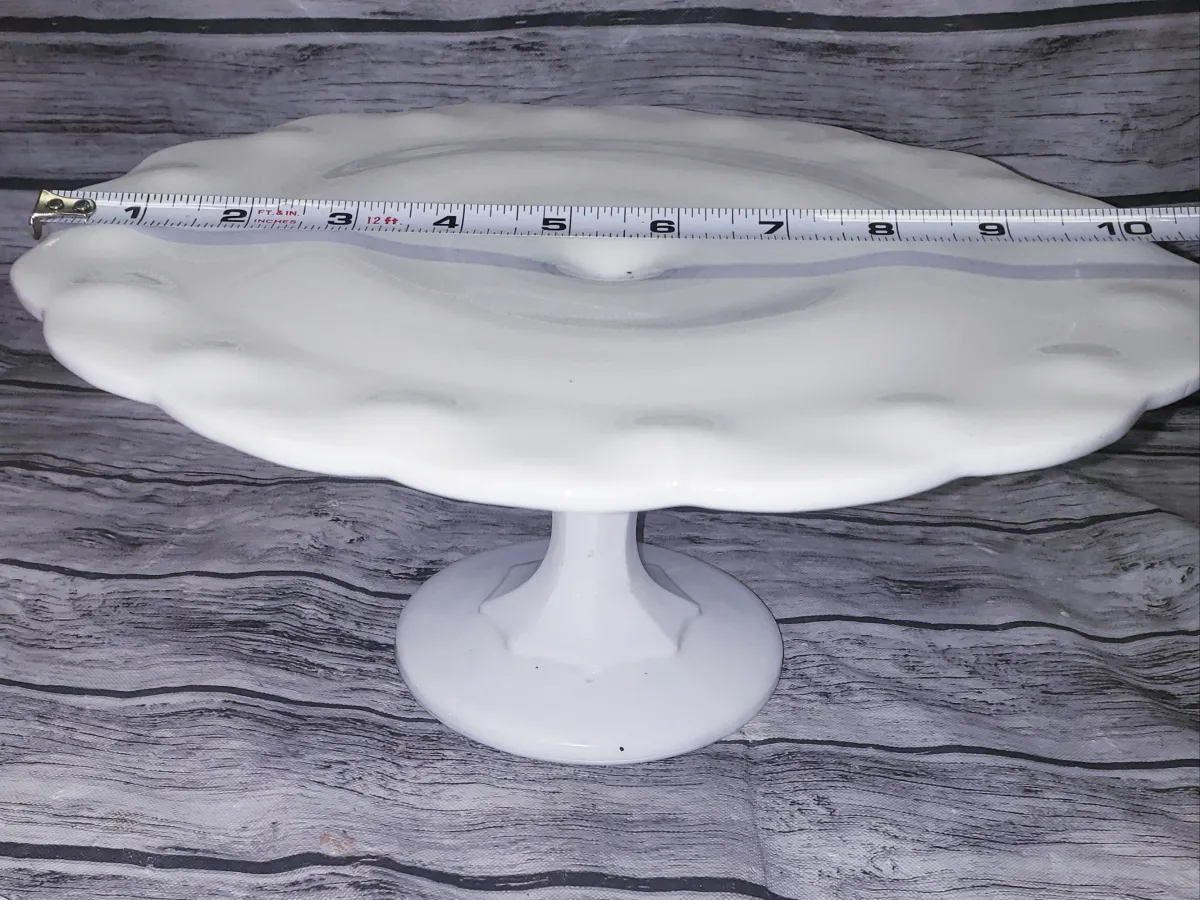 Vintage Milk Glass Cake Stand