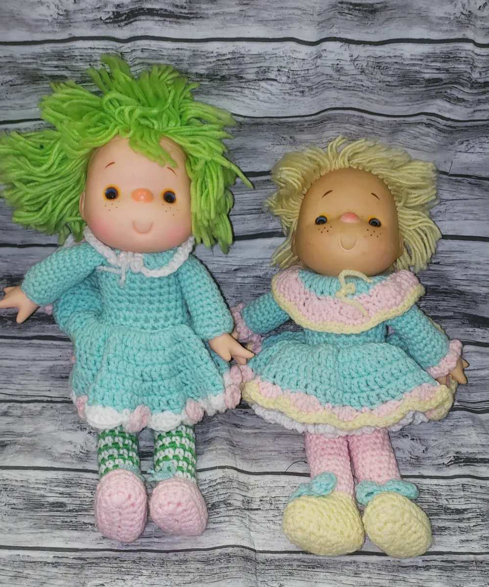 2 Vintage 1980s Handmade Strawberry Shortcake Dolls